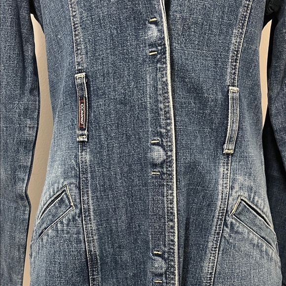 Guess Blue Denim Long Jean Jacket - Picture 4 of 16